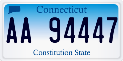 CT license plate AA94447