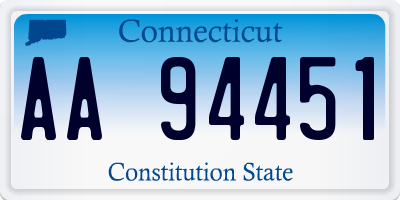 CT license plate AA94451
