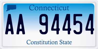 CT license plate AA94454
