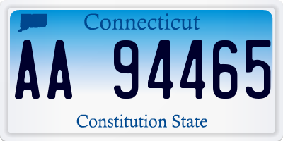 CT license plate AA94465