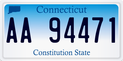 CT license plate AA94471