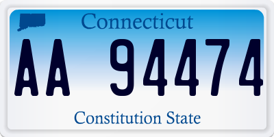 CT license plate AA94474