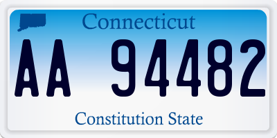 CT license plate AA94482