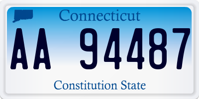 CT license plate AA94487