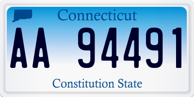 CT license plate AA94491
