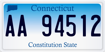 CT license plate AA94512