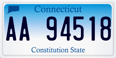 CT license plate AA94518