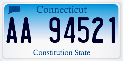 CT license plate AA94521