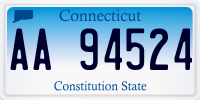 CT license plate AA94524