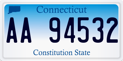 CT license plate AA94532