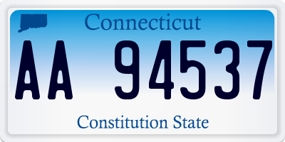 CT license plate AA94537