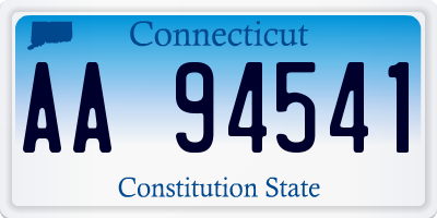 CT license plate AA94541
