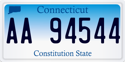 CT license plate AA94544