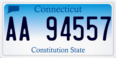 CT license plate AA94557