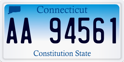 CT license plate AA94561