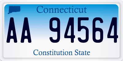 CT license plate AA94564
