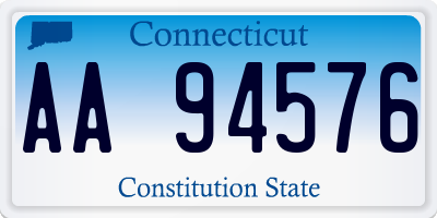 CT license plate AA94576