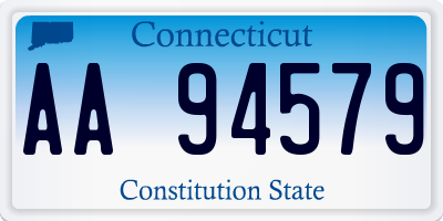 CT license plate AA94579