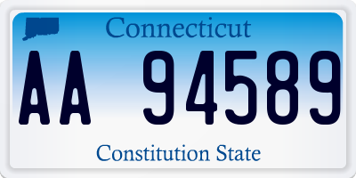 CT license plate AA94589