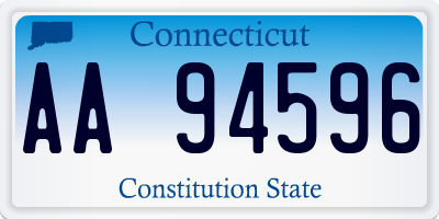 CT license plate AA94596