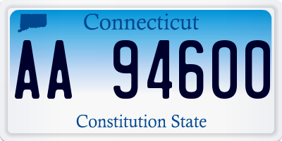 CT license plate AA94600