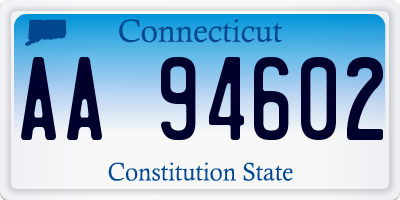 CT license plate AA94602
