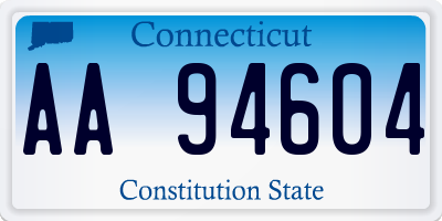 CT license plate AA94604