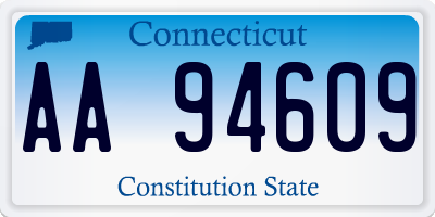 CT license plate AA94609