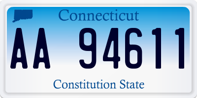 CT license plate AA94611