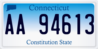 CT license plate AA94613