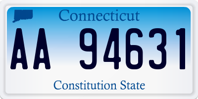 CT license plate AA94631