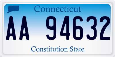 CT license plate AA94632