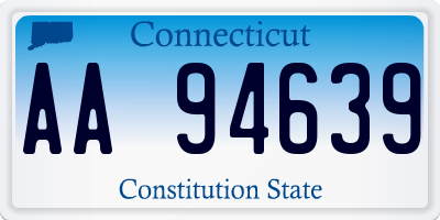 CT license plate AA94639