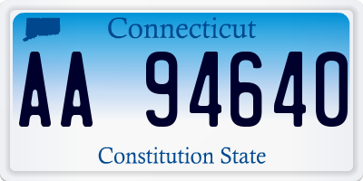 CT license plate AA94640