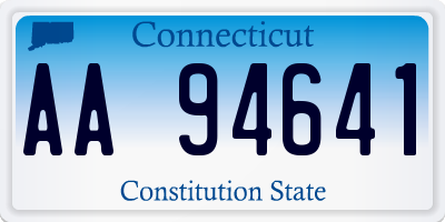 CT license plate AA94641