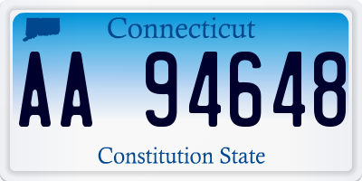 CT license plate AA94648