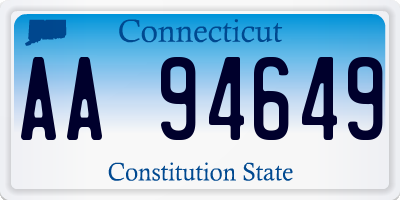 CT license plate AA94649