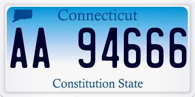 CT license plate AA94666