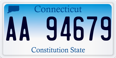 CT license plate AA94679