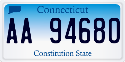 CT license plate AA94680