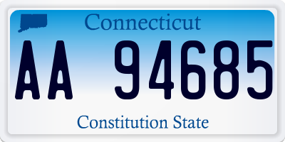 CT license plate AA94685