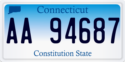 CT license plate AA94687