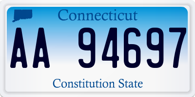 CT license plate AA94697