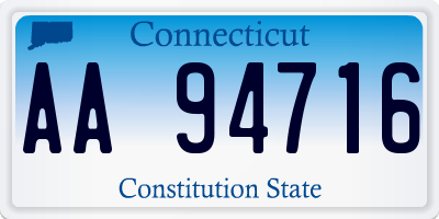 CT license plate AA94716