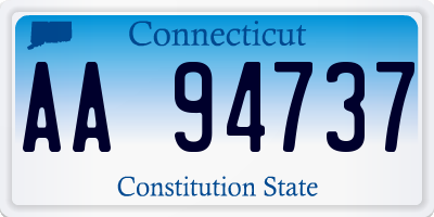 CT license plate AA94737