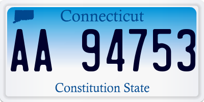 CT license plate AA94753