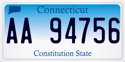 CT license plate AA94756