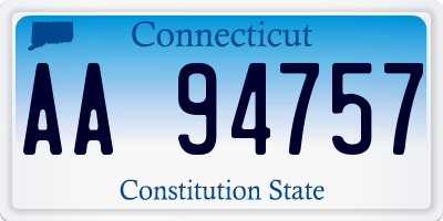 CT license plate AA94757