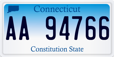 CT license plate AA94766