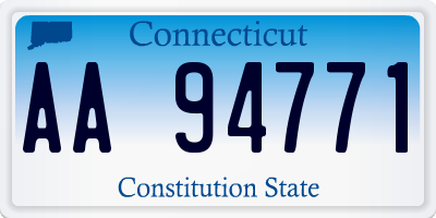 CT license plate AA94771